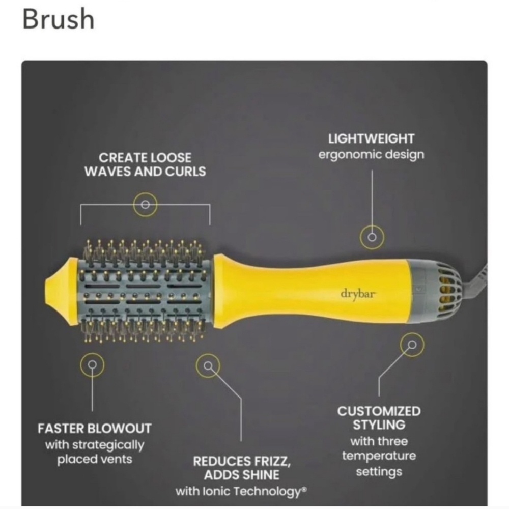 Drybar Single Shot Round Blow-Dryer Brush (2.25” barrel) NEW